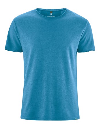 Zeitloses T-Shirt Basic aus Hanf/Biobaumwolle - Normal Fit - atlantic [9715c33c290e39ac4c03856619b47460]