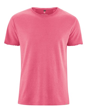 Zeitloses T-Shirt Basic aus Hanf/Biobaumwolle - Normal Fit - hibiscus [b18cf0959d9d3a007654f265975fbba5]
