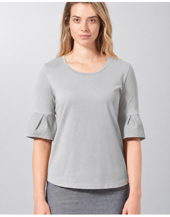 Glockenarmshirt Damen Hanf/Biobaumwolle Normal Fit - quartz [aa4804bf1fd87bbabfef7cd474a028b0]