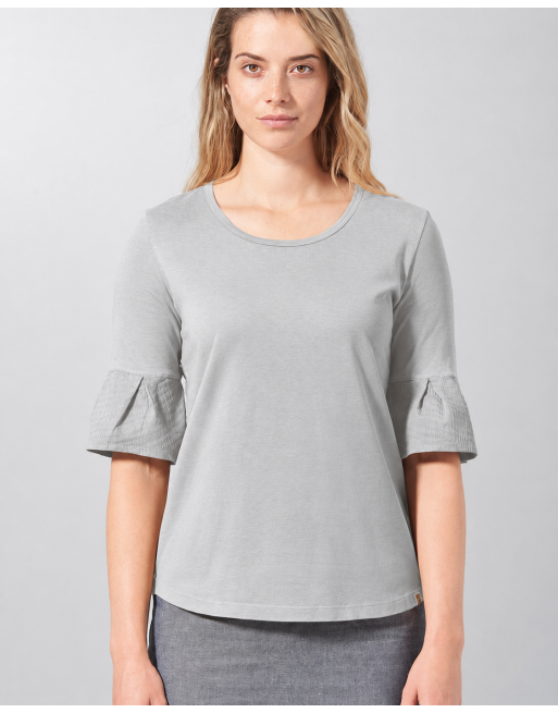 Glockenarmshirt Damen Hanf/Biobaumwolle Normal Fit - quartz [aa4804bf1fd87bbabfef7cd474a028b0]