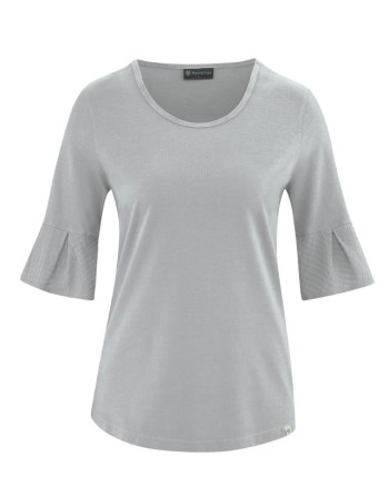 Glockenarmshirt Damen Hanf/Biobaumwolle Normal Fit - quartz [50058da61d40cf9603c29c3d03b33e88]