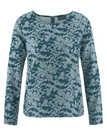 Modische Langarmbluse aus Hanf/Biobaumwolle Normal Fit - aloe [db749a88e6f788c9129ed28fcefeec3a]