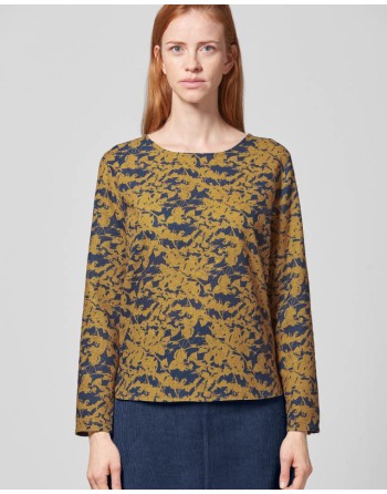 Modische Langarmbluse aus Hanf/Biobaumwolle Normal Fit - peanut [232c0465d4a18e30f1d2cd538e6e15e3]