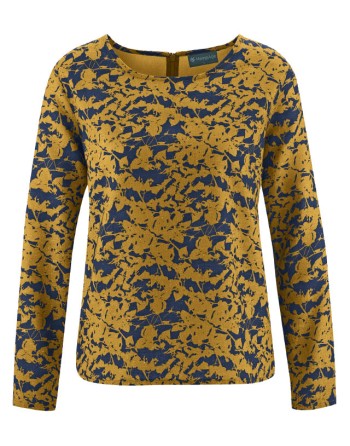 Modische Langarmbluse aus Hanf/Biobaumwolle Normal Fit - peanut [7543f29f5b62a8a69ea3417999991370]