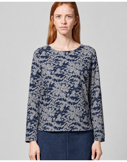 Modische Langarmbluse aus Hanf/Biobaumwolle Normal Fit - rock [788e7586a12f924e998d3579646b99d0]