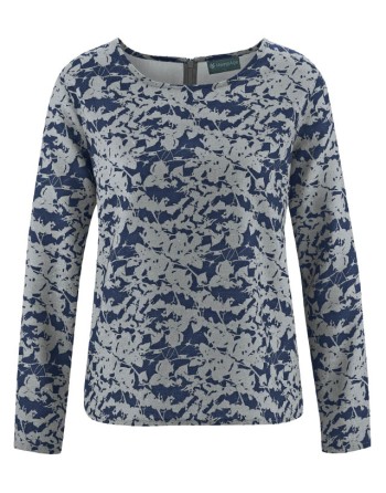 Modische Langarmbluse aus Hanf/Biobaumwolle Normal Fit - rock [25b247f29384c03885f934a99a6d525d]