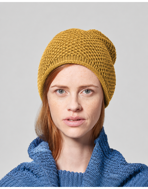 Legere Strick-Beanie aus Hanf & Bio-Baumwolle Unisex - peanut [e4bb8e646646b552b4f0255320f50161]