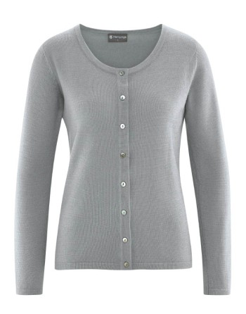 Edler Strickcardigan aus Wolle und Hanf/Biobaumwolle Normal Fit - rock [e26568d4e64c483015f0d11076563e81]