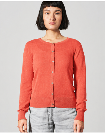 Sommerlicher Cardigan aus Hanf/Bio-Baumwolle Slim Fit - crab [a9f2ae201814144d3418b8aa6ef0d846]