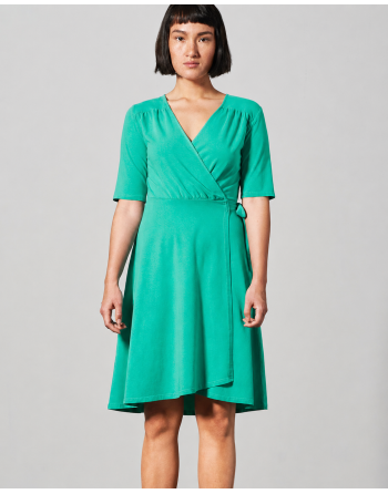 Wickelkleid Hanf/Biobaumwolle Slim Fit - emerald [c26703473facff56efa155c145eab96c]