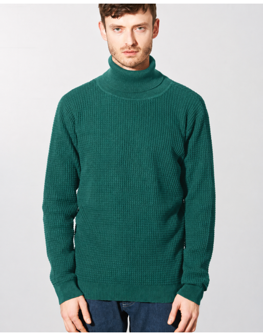 Rollkragen Pullover aus Hanf/Biobaumwolle - Normal Fit - spruce [a5c62551eda597919b42ae75f23c1fd9]