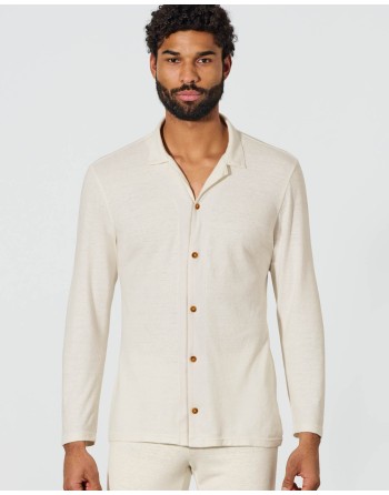 Weiches Pyjamahemd aus Hanf & Bio-Baumwolle - nature [ccb431eaafe45efecb7022262c871afe]