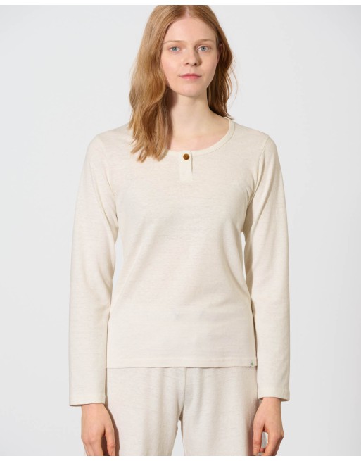 Bequemes Langarmshirt aus Hanf & Bio-Baumwolle – Vielseitiger Comfort für Alltag & Nacht -... [c13cf60db3325bce6f454e6233f1326b]