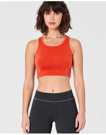 Basic Yoga-Top Hanf/Biobaumwolle Slim Fit - brick [537ad19f48ada52b8d1ecd43d07169ba]