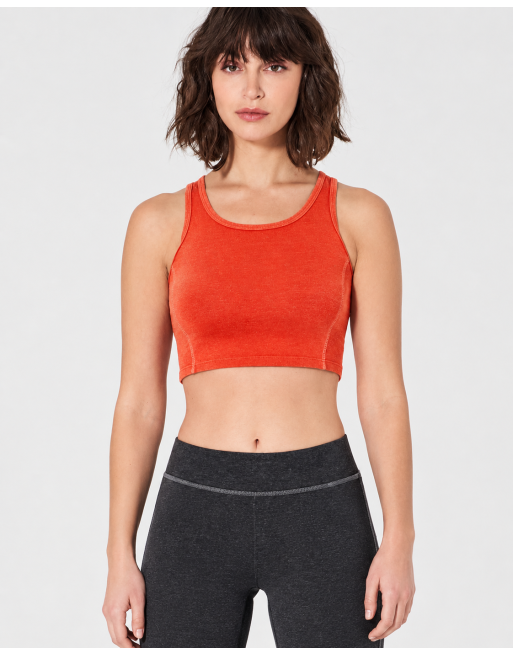 Basic Yoga-Top Hanf/Biobaumwolle Slim Fit - brick [537ad19f48ada52b8d1ecd43d07169ba]