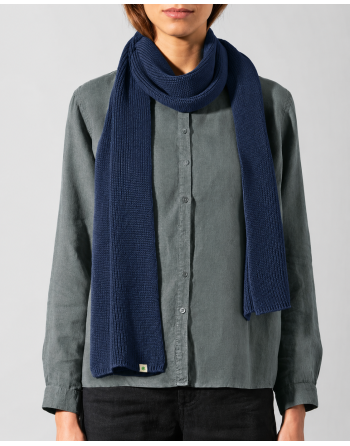 HempAge Monochromer Schal aus Hanf & Bio-Baumwolle – Unisex - navy [fb039b123d7bf6bb2e372550126400d7]