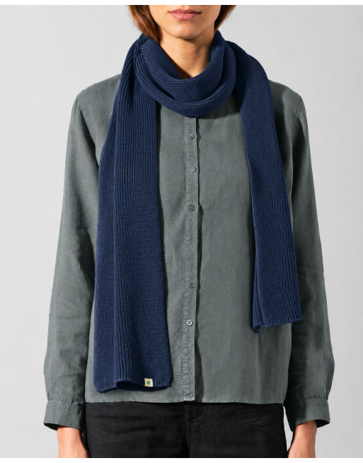 HempAge Monochromer Schal aus Hanf & Bio-Baumwolle – Unisex - navy [fb039b123d7bf6bb2e372550126400d7]
