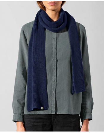 HempAge Monochromer Schal aus Hanf & Bio-Baumwolle – Unisex - night [39c59be01cb2aa6606e97870a3c54636]