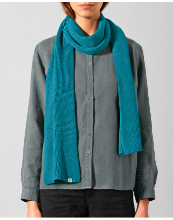 HempAge Monochromer Schal aus Hanf & Bio-Baumwolle – Unisex - lagoon [d8e730be87a5c8b0fa7a12302eef967a]