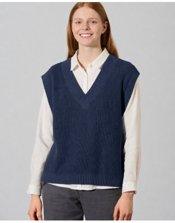 Modischer Pullunder aus Hanf/Biobaumwolle Casual Fit - navy [07e67650447e538403d128298d94d3b0]