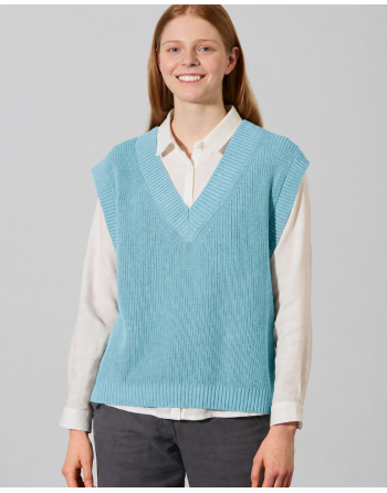 Modischer Pullunder aus Hanf/Biobaumwolle Casual Fit - wave [1fc9f8960d31c8a9823375f166d9b656]