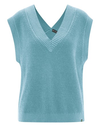 Modischer Pullunder aus Hanf/Biobaumwolle Casual Fit - wave [8a1f2281f1f6f28e003a4c4306c97970]