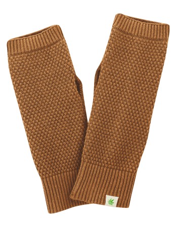 Wärmende Stulpen aus Hanf/Biobaumwolle - almond [7552de9ac59b206e422d1a1d050345f4]