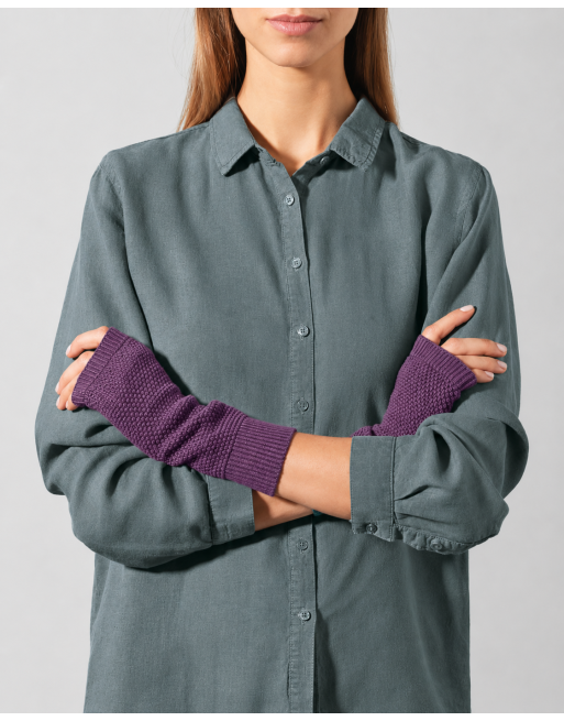 Wärmende Stulpen aus Hanf/Biobaumwolle - purple [976f1a6bad191f0edcc2ce985415f69d]