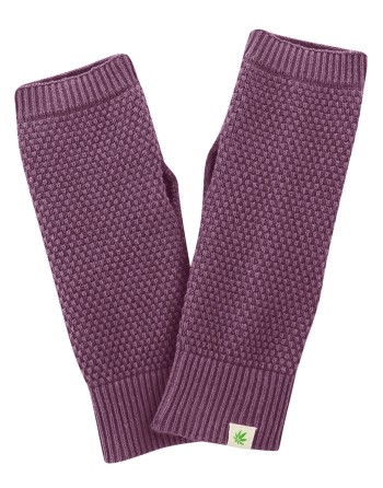 Wärmende Stulpen aus Hanf/Biobaumwolle - purple [456919d7f5c6147b6e7d7b6e00515cf0]