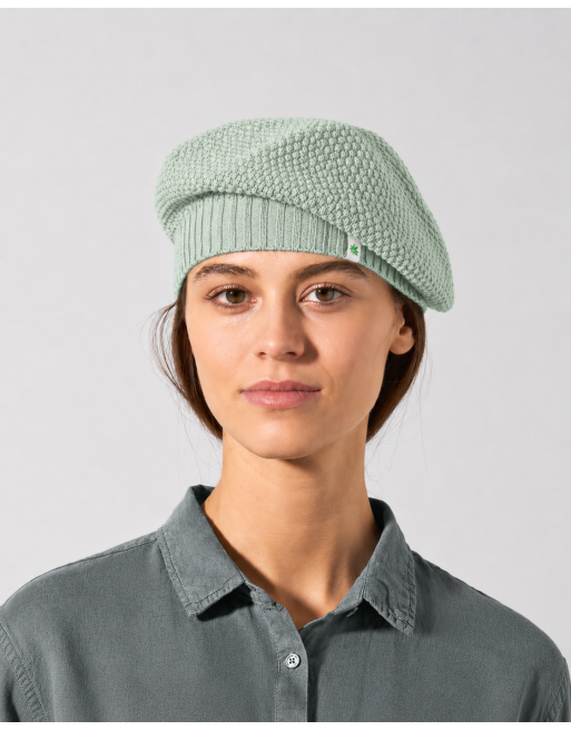 Feine Baskenmütze aus Hanf/Biobaumwolle - menta [002a39ca5d5c448d9bf44c2e9e412a2b]