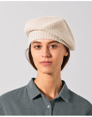 Feine Baskenmütze aus Hanf/Biobaumwolle - nature [87cc032693b2b213bed51635e4160277]
