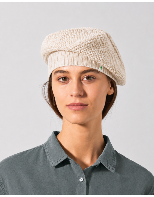 Feine Baskenmütze aus Hanf/Biobaumwolle - nature [87cc032693b2b213bed51635e4160277]