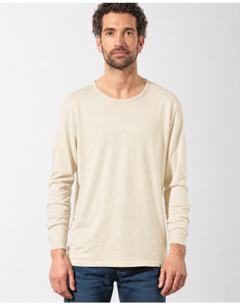 Klassisches Langarmshirt Hanf/Biobaumwolle Normal Fit - gobi [bcc74cca5a2c4d3f104ecc760b54bddb]