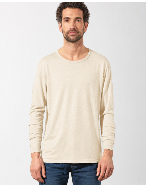Klassisches Langarmshirt Hanf/Biobaumwolle Normal Fit - gobi [bcc74cca5a2c4d3f104ecc760b54bddb]