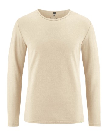 Klassisches Langarmshirt Hanf/Biobaumwolle Normal Fit - gobi [0a2ad08e5658f58dd5449f01bf90b7fd]