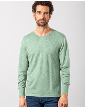 Langarmshirt Herren mit Yakwolle Hanf/Biobaumwolle Normal Fit - menta [460408642508c6fc82a73e56d2e7753d]