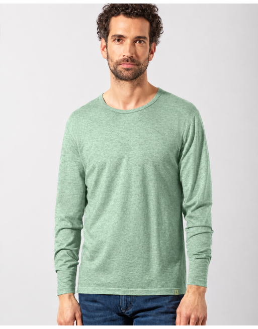 Langarmshirt Herren mit Yakwolle Hanf/Biobaumwolle Normal Fit - menta [460408642508c6fc82a73e56d2e7753d]