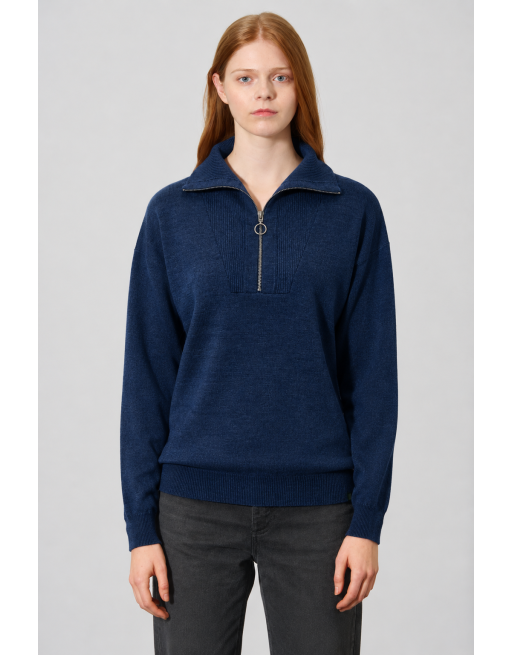 Feiner Troyer aus Wolle Hanf/Biobaumwolle Normal Fit - navy [77d7917e4ed37163b55a4095ccdc6735]
