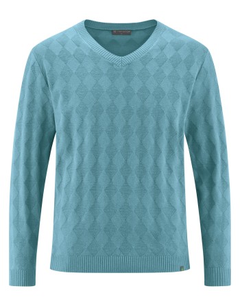 V-Kragen Pullover Hanf/Biobaumwolle Casual Fit - wave [cb2363ef473ab3ddaf3ab4e529631038]