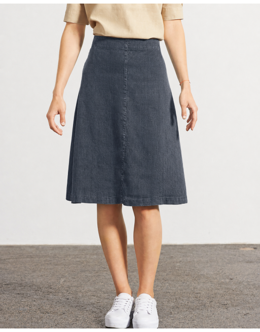 Luftiger Midirock Hanf/Biobaumwolle None Fit - dark [3c0b7e011ff97038a1f1d627e16fba9f]