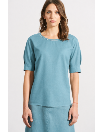 Feminine Halbarmbluse Hanf/Biobaumwolle Normal Fit - wave [a7496ca128b1ce4715083d46fdc21e4b]