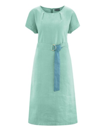 Zeitloses Midikleid aus Hanf/Biobaumwolle - Normal Fit - sage [91d9d28f4e17df437a1fbb7de33b5939]