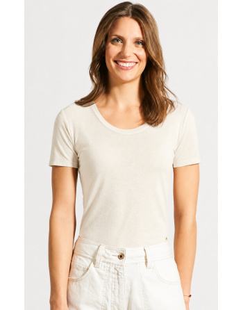 Slim fit Damen T-Shirt Hanf/Biobaumwolle - nature [e0e52e8c25cab5437ea8124f56ebe7ee]
