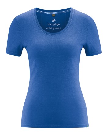 Slim fit Damen T-Shirt Hanf/Biobaumwolle - royal [3ed56a58a9a754b6251a53f04e42c9c8]