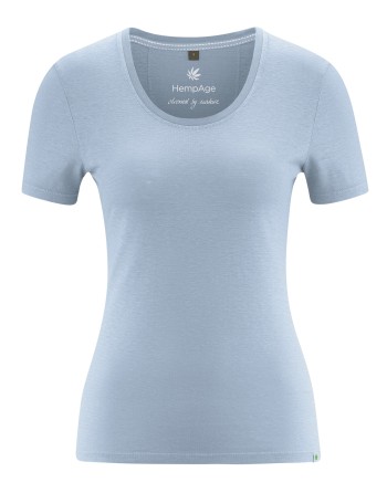 Slim fit Damen T-Shirt Hanf/Biobaumwolle - smoke [bfe87cdc097addce836b0dc62308fac0]