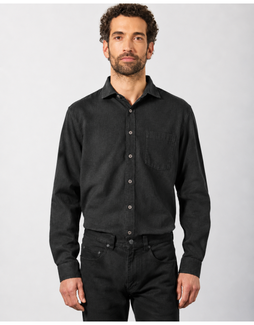 Edles Business Hemd Hanf/Biobaumwolle - Normal Fit - black [46cb4793e145507a7ff3541f588c1812]