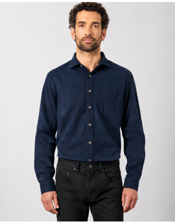 Edles Business Hemd Hanf/Biobaumwolle - Normal Fit - navy [77269703dee31ce327d0b3b705d7b484]