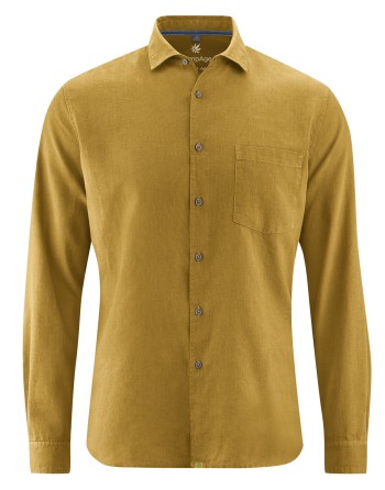 Edles Business Hemd Hanf/Biobaumwolle - Normal Fit - peanut [32df5266170b71c434e0d9acc8969b79]