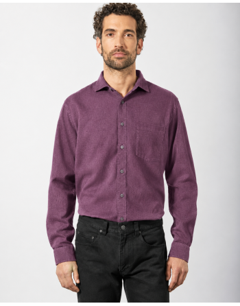 Edles Business Hemd Hanf/Biobaumwolle - Normal Fit - purple [b680f66980e80e20a651604a8071e869]