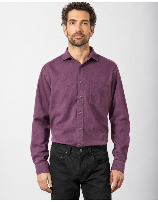 Edles Business Hemd Hanf/Biobaumwolle - Normal Fit - purple [b680f66980e80e20a651604a8071e869]